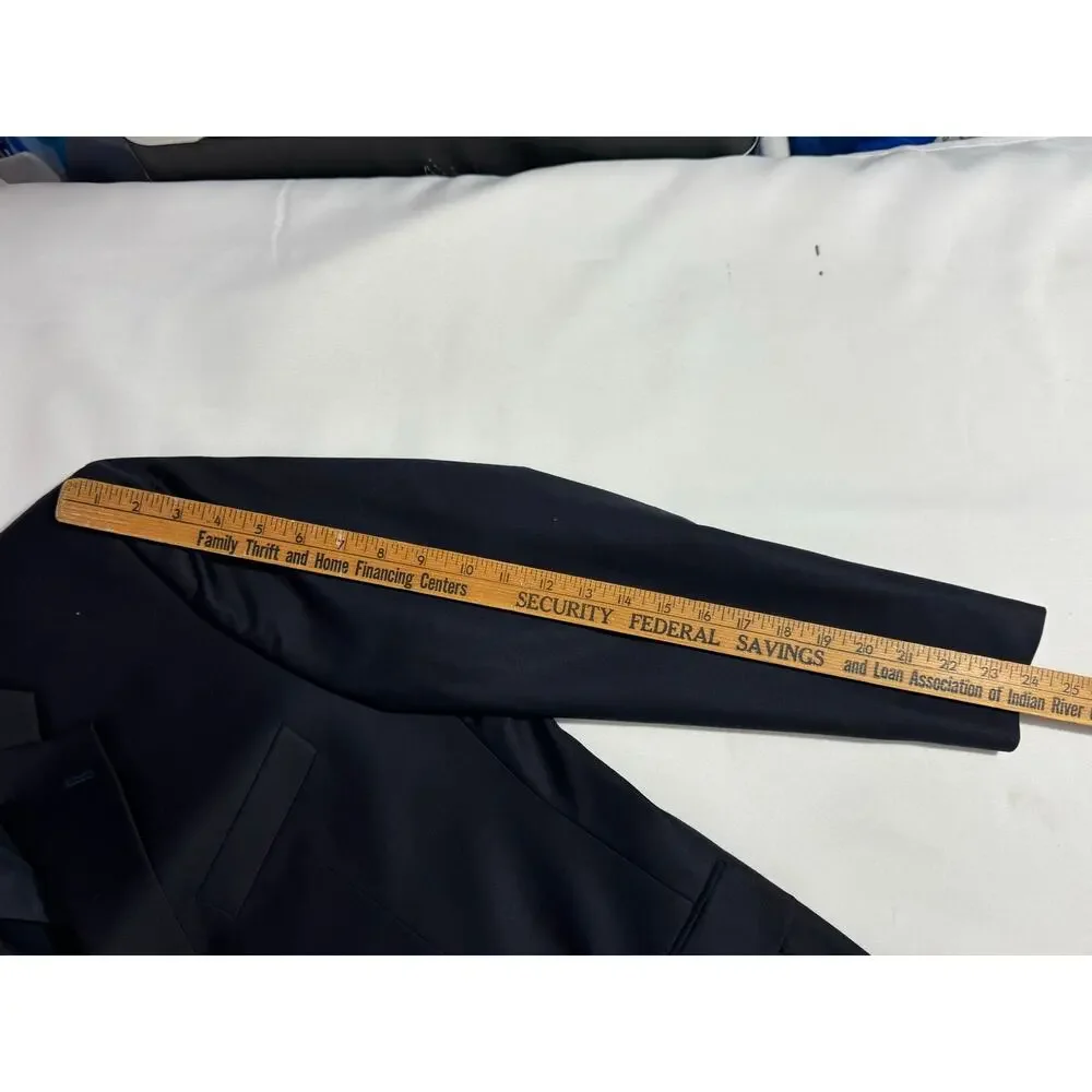 Polo Ralph Lauren Pure New Wool Blue Blazer with Gold Buttons - Men's Size 42S